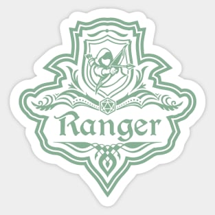 D&D Ranger 1 Color Emblem Sticker